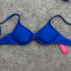 blue wired bikini top